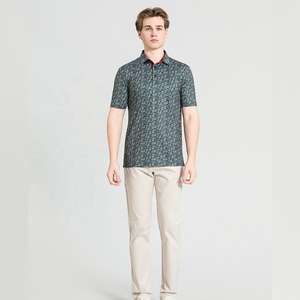 Camisa de rendimiento de manga corta para hombre, con logotipo personalizado, estampado con diseño, de secado rápido, corte ajustado, informal - Product Image 3