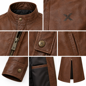 Gabardina de Cuero Genuino para Hombre |   Negro Marrón Camel |   Fabricante OEM ODM |   Diseño de Calidad Premium |   Ropa de Cuero | - Product Image 4