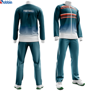 Conjunto Deportivo Personalizado para Hombre, Chaqueta y Pantalones con Cierre Completo, Degradado Azul y Amarillo, Secado Rápido, Impresión por Sublimación - Product Image 3