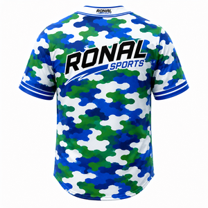 Maillot de baseball personnalisé à boutons, uniformes de baseball d'équipe, broderie de haute qualité, maillot de softball imprimé pour hommes et jeunes - Product Image 2