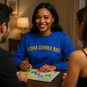 เสื้อสเวตเชิ้ต Sigma Gamma Rho ชื่อเรียกย่อของกลุ่มเพื่อนร่วมชั้นในมหาวิทยาลัย เสื้อฟลีซแบบสั่งทำพิเศษสำหรับชมรมนักศึกษากรีก เสื้อพูลโอเวอร์ลำลอง สตรีทแวร์ แฟชั่น เสื้อผ้า - Product Image 2