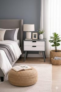 Nightstands End <b>Side</b> <b>Table</b> Solid Wood Legs for Bedrooms, Bedside <b>Table</b>, <b>Storage</b> Box,2 Drawer Designs More <b>Storage</b> Space - Product Image 2