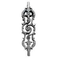 Balustre d'escalier en fer traditionnel, design orné à motifs en spirale, construction durable, garde-corps élégant, style architectural classique intemporel