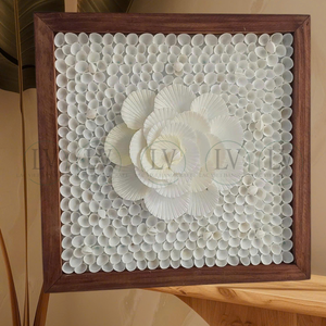 Décoration murale moderne en coquillages Capiz faits à la main au Vietnam, décoration murale de luxe pour salon, prix de gros - Product Image 2