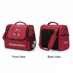 TAISON SPORTS 168 GSM Heavy Duty PU 30-40L <b>Table</b> <b>Tennis</b> Gear Bag Red Black Cushioned Panel Custom Logo - Product Image 1