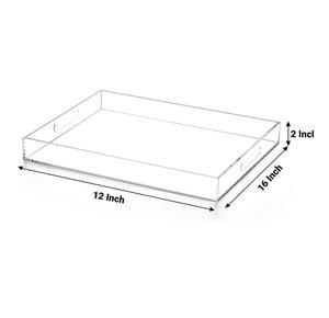 Elegante Bandeja Rectangular Transparente de Acrílico Moderno para Servir, Apta para Lavavajillas, Multifuncional y Portátil para Uso en la Cocina - Product Image 1