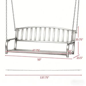 Sedia a Dondolo Moderna da Esterno con Cuscino Impermeabile per Giardino, Casa o Hotel, Costruzione Durevole in Metallo e Plastica - Product Image 3