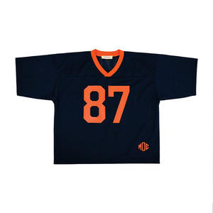 Maillot de football américain pour homme, coupe oversize, en maille, col en V, 240 GSM, polyester, style streetwear, impression de numéro personnalisée, OEM, vente en gros - Product Image 6