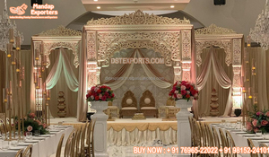 Couronne de mariage, superbe, indien et blanc, or, nouveau Grand Maharani, intérieur, - Product Image 5