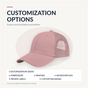 Casquette Trucker en Toile à 6 Panneaux avec Visière Courbe et Maille Frontale pour Adulte, Printemps-Été, Fermeture Snapback, Faible MOQ, Personnalisable, Vente en Gros - Product Image 6