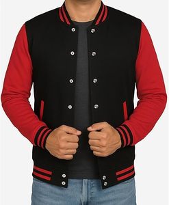 Chaqueta Varsity de Béisbol para Hombre 2026 con Logotipo Personalizado, Transpirable, de Lana, Estilo Urbano, para Invierno, Motociclistas - Product Image 3
