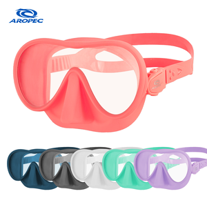 Nouveau Masque de Plongée Sans Cadre 2026, Faible Volume, Lentille Unique, Équipement de Snorkeling, Silicone Mat Couleurs Macaron, OEM ODM Logo Personnalisé - Product Image 1