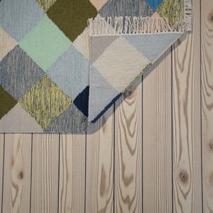 Alfombra Kilim de Lana Hecha a Mano con Patrón Abstracto, Ecológica, Apta para Mascotas, Multicolor, Tejido Plano para Sala de Estar - Product Image 2