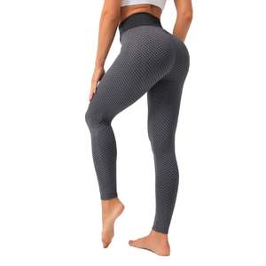 Top Fashion Breathable Knitted Gym Training Clothing Ladies Seamless High Waist Yoga <b>Running</b> Pants Workout Leggings Lightweight - Product Image 5