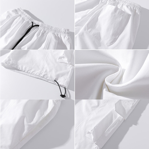 Pantalones Cortos Bermuda Estilo Urbano para Hombre, Tela de Lona Transpirable y de Secado Rápido, Cintura Media Elástica con Bolsillos - Product Image 3