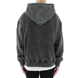 Custom Oversized Acid Washed Distressed <b>Zip</b> <b>Up</b> Hoodies <b>Top</b> Seller Cotton Fabric Streetwear <b>Men</b> Washed Hoodies Customized - Product Image 2