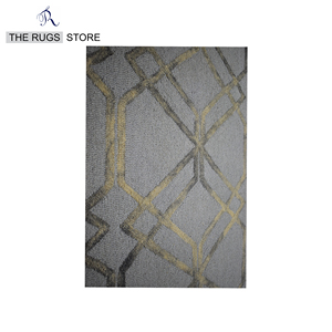 Alfombra Moderna de Lana con Diseño Abstracto de Olas, Hecha a Mano, para Sala de Estar o Dormitorio - Product Image 5
