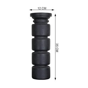 <b>Black</b> Large Wooden Matte Cylindrical <b>Candlestick</b> Holder Handmade Decorative Centerpiece for Home Wedding and Christmas Events - Product Image 2