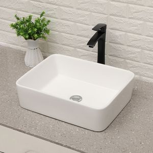 Rubinetto Monocomando Nero Opaco con Lavabo Rettangolare da 19x15 Pollici per Bagno - Product Image 3