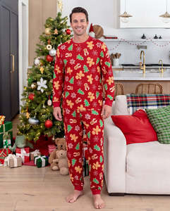 Women <b>Christmas</b> Tracksuit Set Custom Print <b>Long</b> <b>Sleeve</b> <b>Top</b> Pants Cozy Winter Pajama Loungewear Set Festive Family <b>Christmas</b> Set - Product Image 3