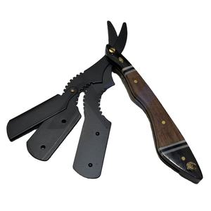 Rasoir de barbier à lame unique à bord droit pour la mise en forme de la moustache et de la barbe et le rasage manuel, conception sécurisée pour hommes - Product Image 1