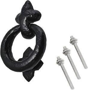 Timbre de Puerta Negro Antiguo, Timbre de Puerta Delantero Tradicional Negro, Timbre de Puerta Rústico de Hierro Negro, Timbre de Hierro Fundido - Product Image 1