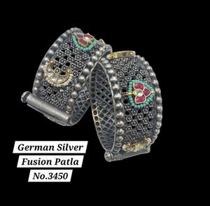 Oxidized Jewellery German <b>Silver</b> Polish Party Wear Accessories <b>Women</b> Beautiful Fashion Jewelry Oxidized German <b>Silver</b> <b>Bangles</b> - Product Image 1