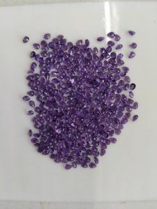 Ametista africana natural de 4x3 mm, corte pera, piedra preciosa suelta de la mejor calidad para la fabricación de joyas. - Product Image 3