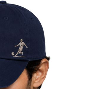Casquette de baseball brodée bleu marine pour joueur de football, ajustable, en coton, style papa, sport décontracté, unisexe, personnalisable OEM ODM, vente en gros, directement de l'usine - Product Image 4