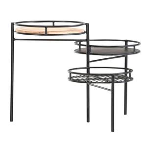 Mesa Auxiliar Redonda Moderna de Lujo con Marco de Aluminio, Tapa de Mármol Blanco y Detalles en Dorado para Oficina y Sala de Estar - Product Image 4