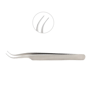 Pinzas de Joyero Curvas N.° 7 de 12 cm, Acero Inoxidable de Precisión, Punta Fina, Instrumento Manual de Microcirugía Reutilizable para Trabajos Delicados - Product Image 3