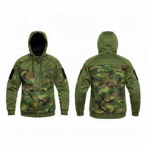 Winter Apparel Customized Camouflage Hooded Jacket Men Lightweight Outdoor Windbreaker <b>Zip</b> <b>Up</b> Hoodie Casual Sports Jackets - Product Image 3