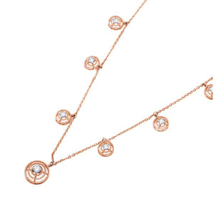 สร้อยคอโรสโกลด์ 14KT น้ำหนักรวม 3.830 กรัม น้ำหนักเบา ดีไซน์สวยงาม เหมาะสำหรับผู้หญิง สวมใส่ได้ทุกวัน เครื่องประดับคุณภาพสูง ผู้ผลิตขายส่ง - Product Image 4