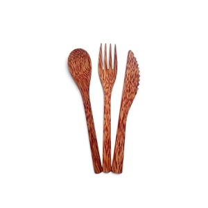Juego de Cubiertos Ecológicos de Madera de Coco Hechos a Mano, Cuchillo, Cuchara, Tenedor, Kit Completo de Fábrica Vietnamita, Exportación Sostenible al por Mayor - Product Image 1