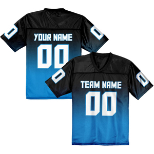 ผู้จัดจำหน่ายเสื้ออเมริกันฟุตบอลระดับพรีเมียม ผ้าอินเตอร์ล็อค รับผลิตแบบ ODM แบรนด์ส่วนตัว ปักลายด้วยความร้อน ระบายอากาศได้ดี ชุดทีมมหาวิทยาลัย ทีมชาติสหรัฐอเมริกา - Product Image 1