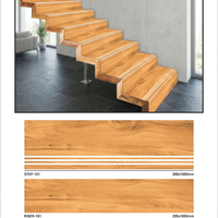 En stock : Carreaux de marche en porcelaine 200x1200mm, 20mm, finition mate, aspect marbre et bois, antidérapants, pour escaliers extérieurs et revêtements de sol