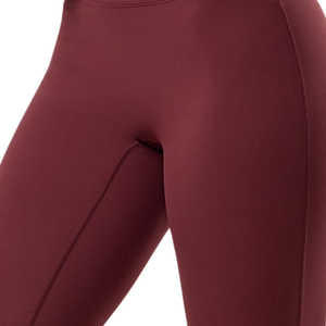 Burgundy <b>Flared</b> Yoga <b>Leggings</b> Women High Waist Gymwear Stretch Fitness Training Workout Activewear Performance Pants - Product Image 4