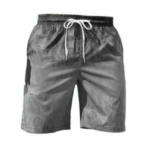 2025 Short de bain d'été à séchage rapide pour hommes Maillot de bain à motif solide avec poches latérales et maillot de bain à doublure en maille - Product Image 5