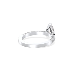 Anillo de compromiso solitario REYES personalizado con moissanita de corte pera de 1.2 quilates para mujer, plata de ley 925, joyería hip hop. - Product Image 4
