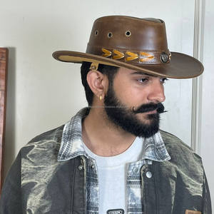 Nuevo Sombrero Fedora Clásico Enrollable para Hombre y Mujer, Sombrero Vaquero de Ala Ancha de Cuero Genuino para Disfraces y Fiestas - Product Image 4