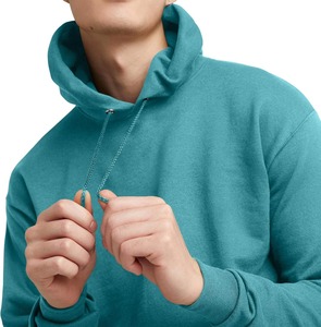 Sweat à capuche pour homme coupe classique en molleton doux brossé, chaud pour l'hiver, avec poche, couleur unie personnalisable, style streetwear décontracté, séchage rapide - Product Image 2