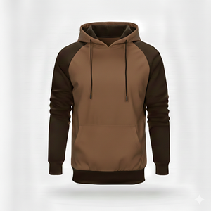 เสื้อฮู้ดผ้าฟลีซคอตตอน 100% สไตล์สตรีทแวร์สำหรับฤดูหนาว ตกแต่งขอบดิบแบบดิสเทรส พร้อมปักโลโก้ตามสั่ง - Product Image 1