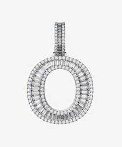Pendentif de fiançailles en argent sterling avec lettre O en moissanite et chaîne réglable, pendentif raffiné pour femmes, disponible au meilleur prix - Product Image 2