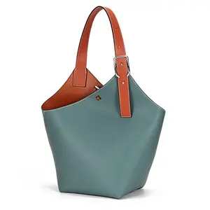 New Arrival Genuine Leather Women Bags INS Handbag Custom Fashion Luxury Lady Bucket Tote Designer Bags
