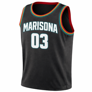 Maillot de basket sans manches personnalisé brodé et sublimé, respirant, anti-humidité, uni, grande taille, avec nom de joueur imprimé - Product Image 2