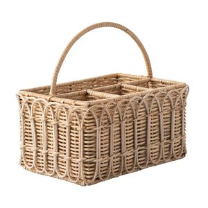 Handmade Rattan Storage Basket Caddy For Coffee Station Organization Tea Accessories And <b>Sugar</b> <b>Packet</b> Storage - Product Image 1