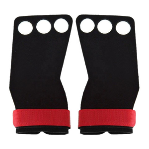 Support de poignet en cuir à 2 trous, fermeture auto-agrippante, réglable, unisexe, antidérapant pour l'entraînement de force et la musculation - Product Image 3