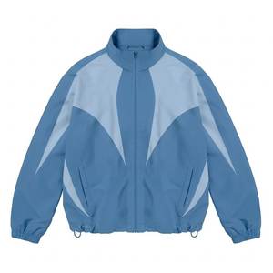 Nouveaux ensembles de pantalons coupe-vent en nylon pour hommes RTS Custom Logo Blue With Panels, pour l'été, séchage rapide, respirant, style streetwear. - Product Image 2