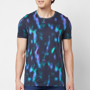 เสื้อยืดคอกลมแขนสั้นสำหรับผู้ชายผ้าโพลีเอสเตอร์แบบแห้งเร็วระบายอากาศได้ดีผลิตตามสั่ง100% - Product Image 1