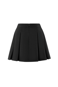 Minifalda Negra Plisada para Mujer, Falda Corta Elegante de Cintura Alta Estilo Coreano - Product Image 3